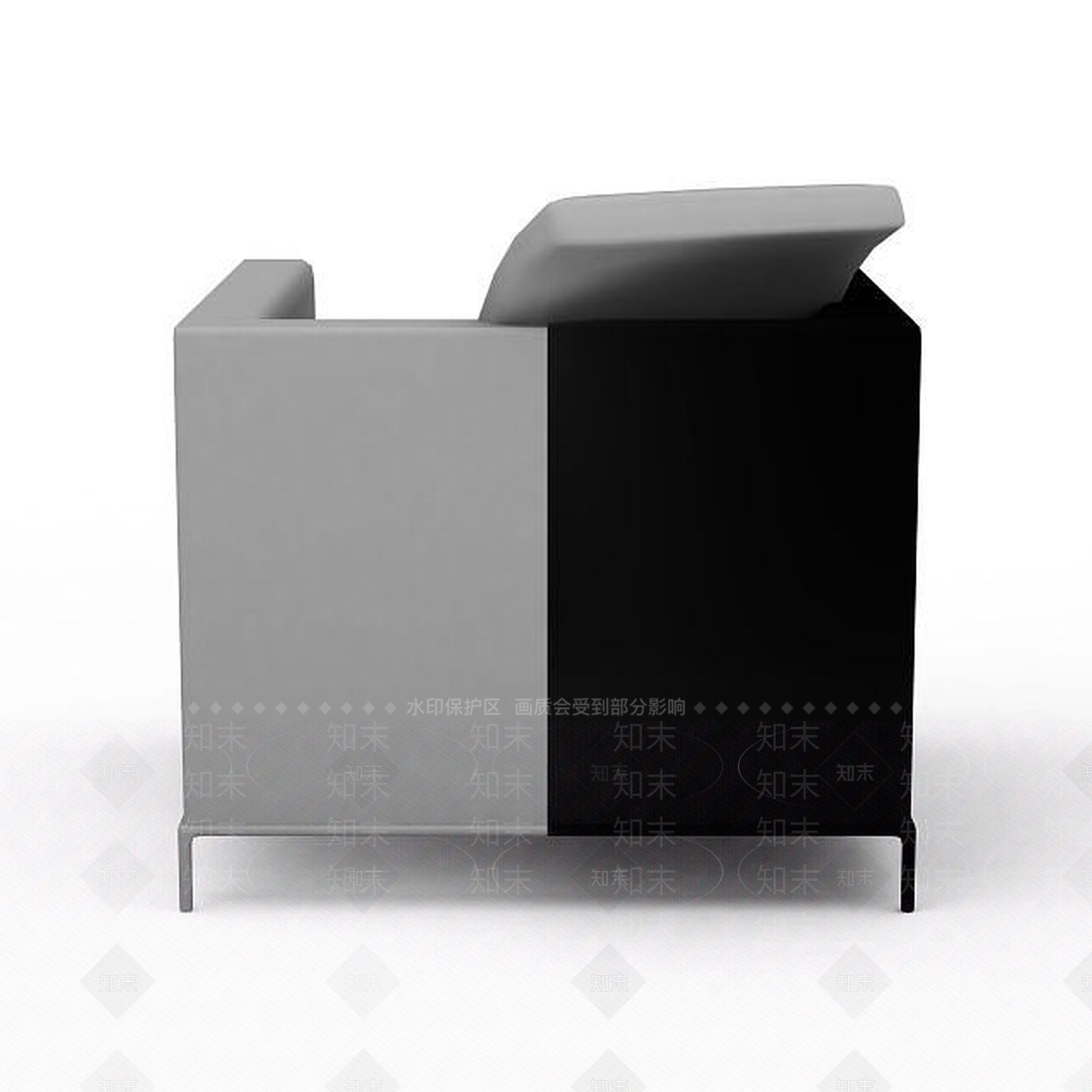 现代休闲单人沙发3D模型下载【ID:1199020869】