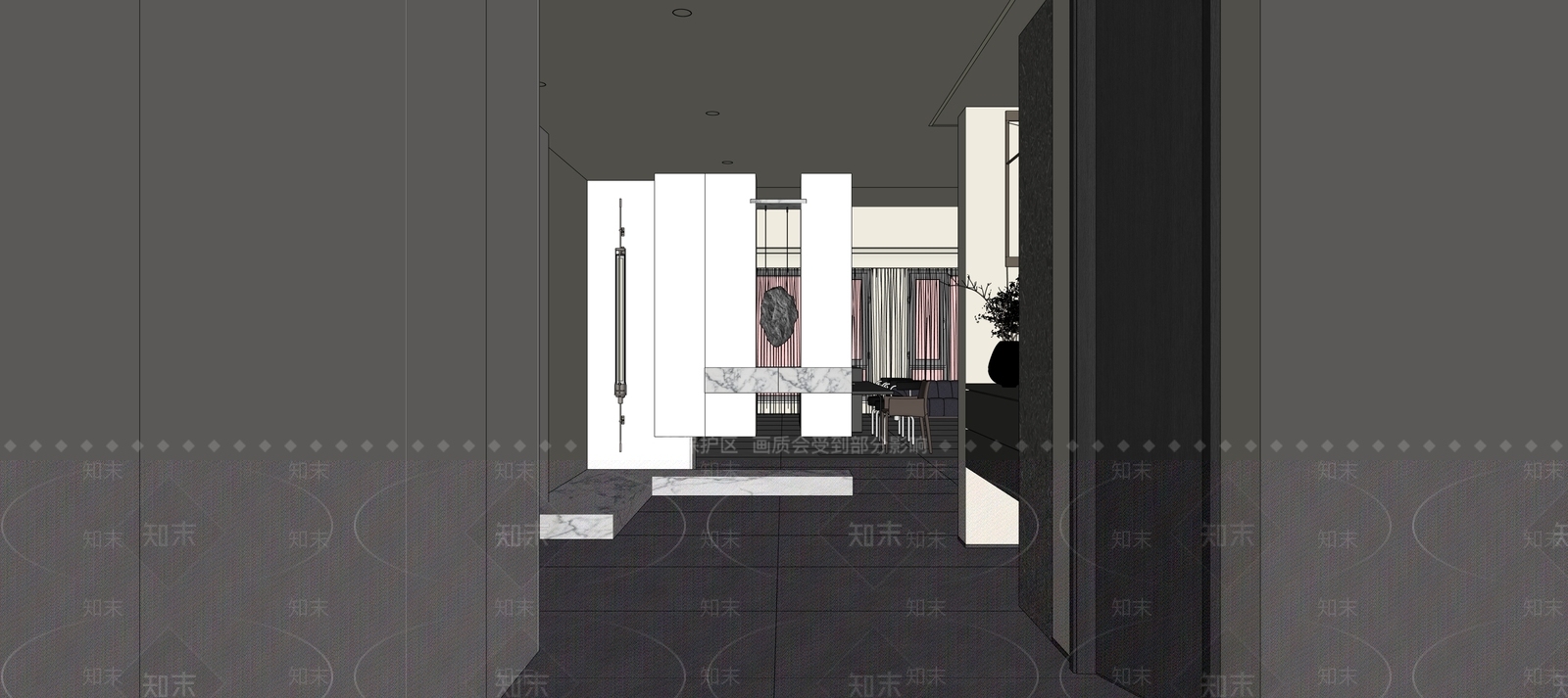 现代意式玄关SU模型下载【ID:1199021895】