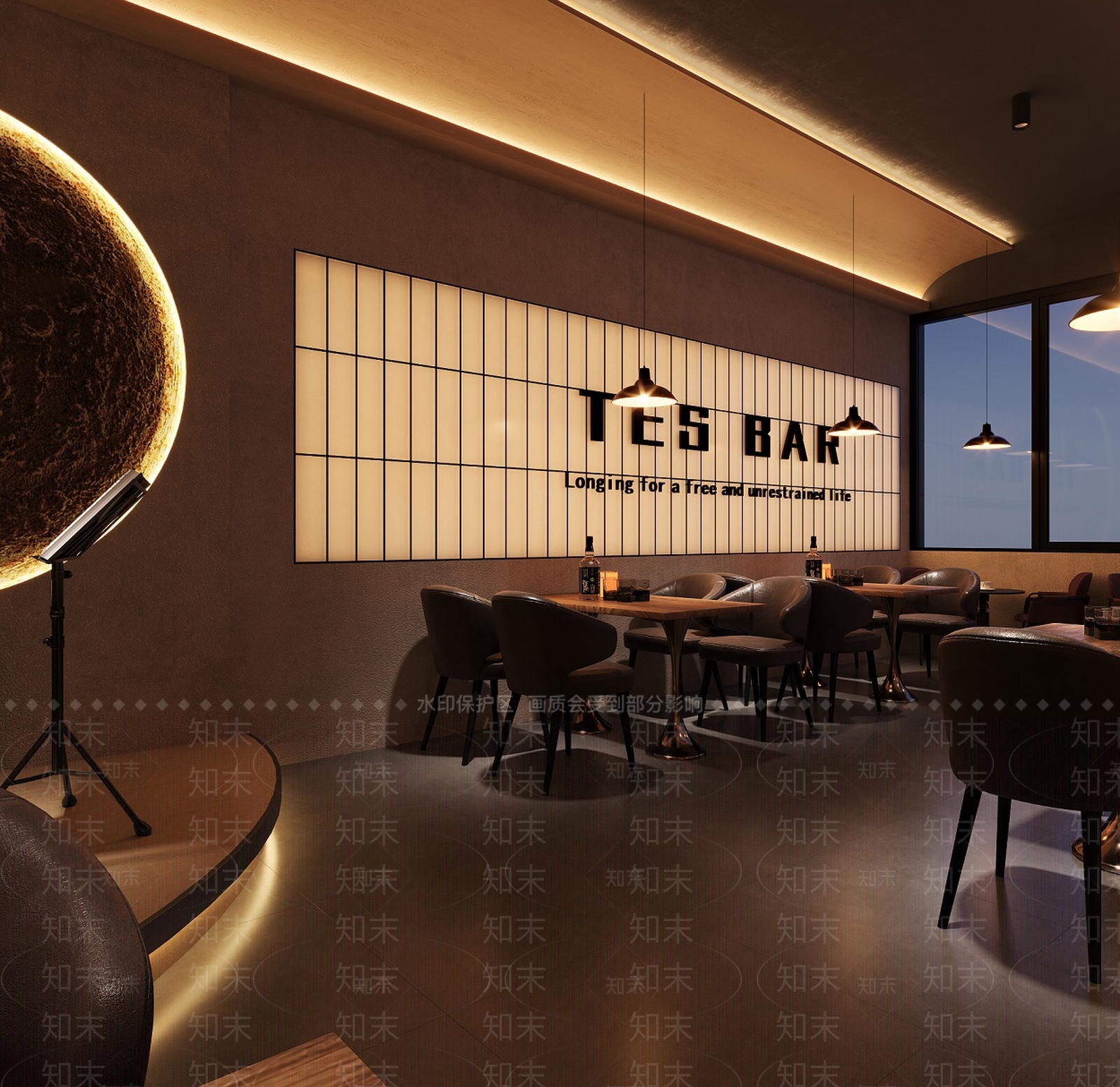 奶油侘寂西餐厅3D模型下载【ID:1199022640】