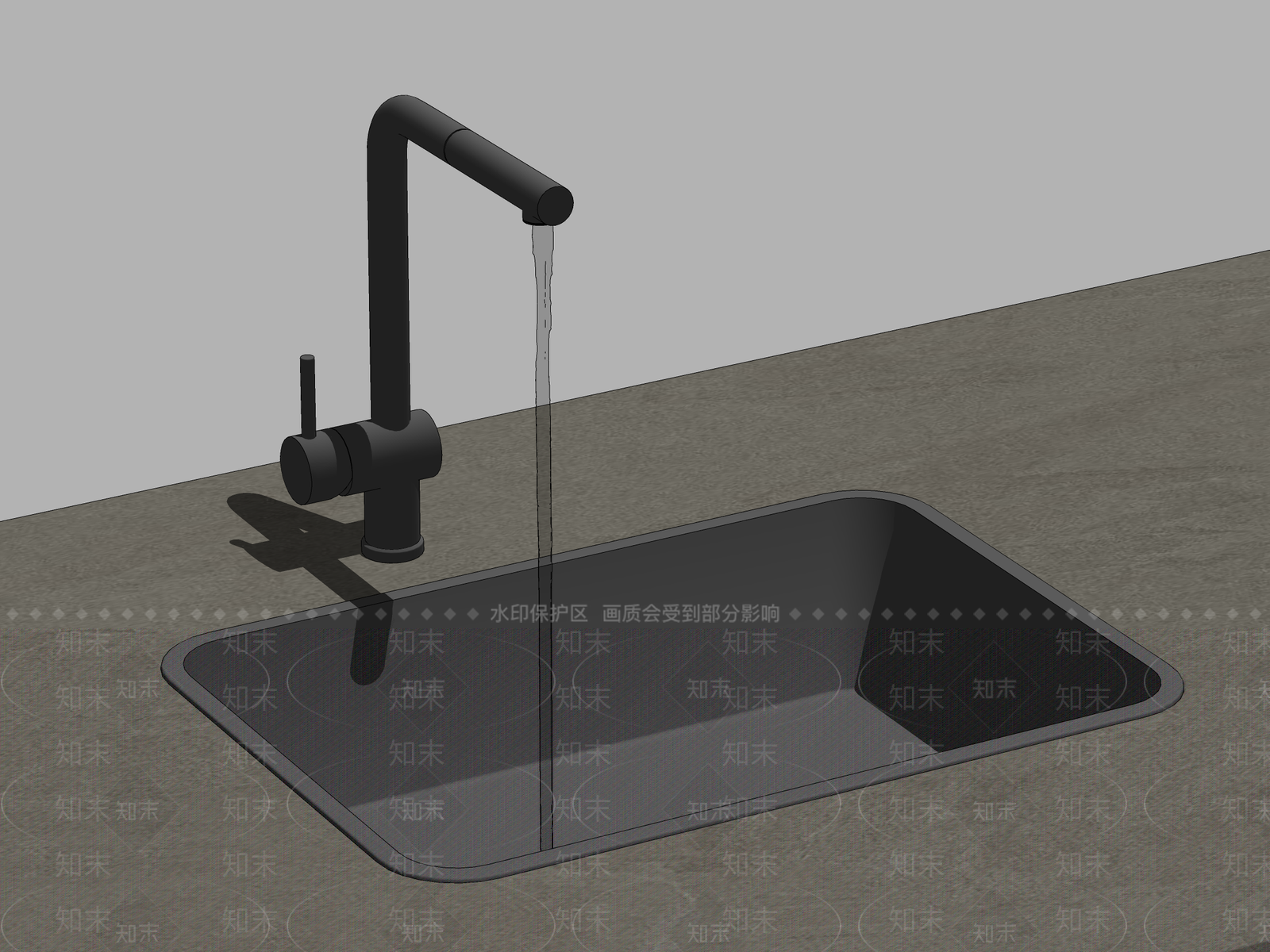 现代水槽SU模型下载【ID:1199022912】