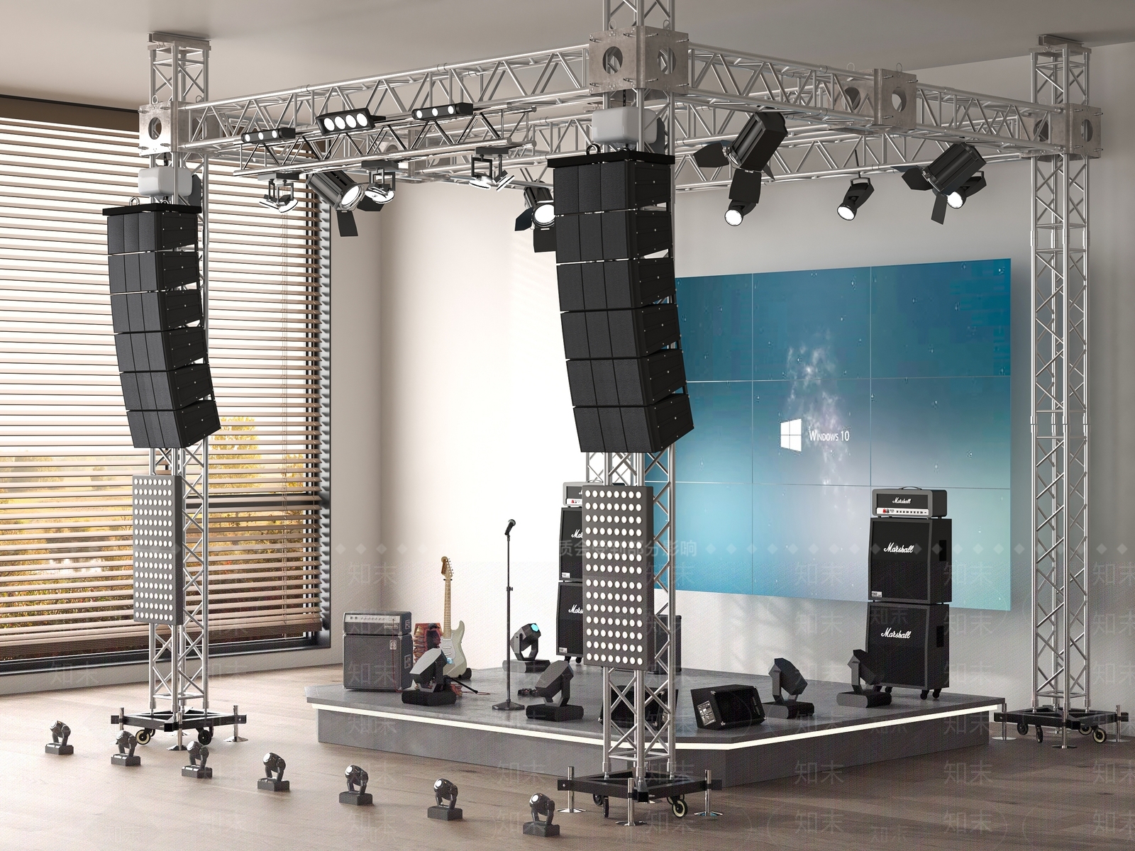 现代舞台平台3D模型下载【ID:1199027853】