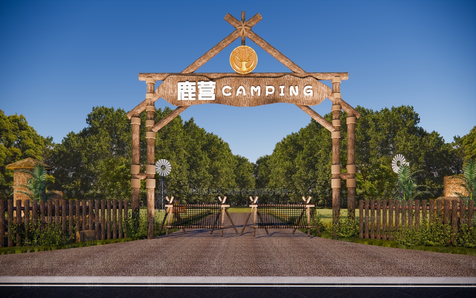 现代大门3D模型下载【ID:1199029301】