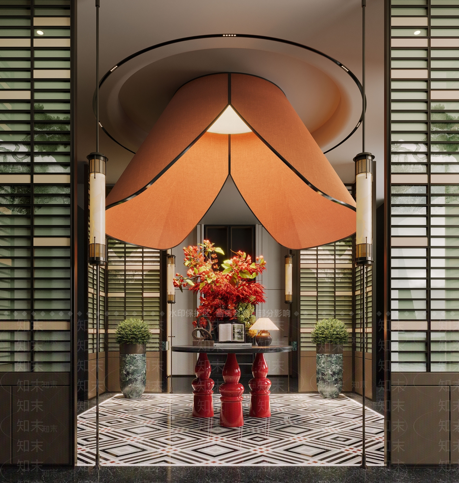 现代酒店大堂SU模型下载【ID:1199030926】