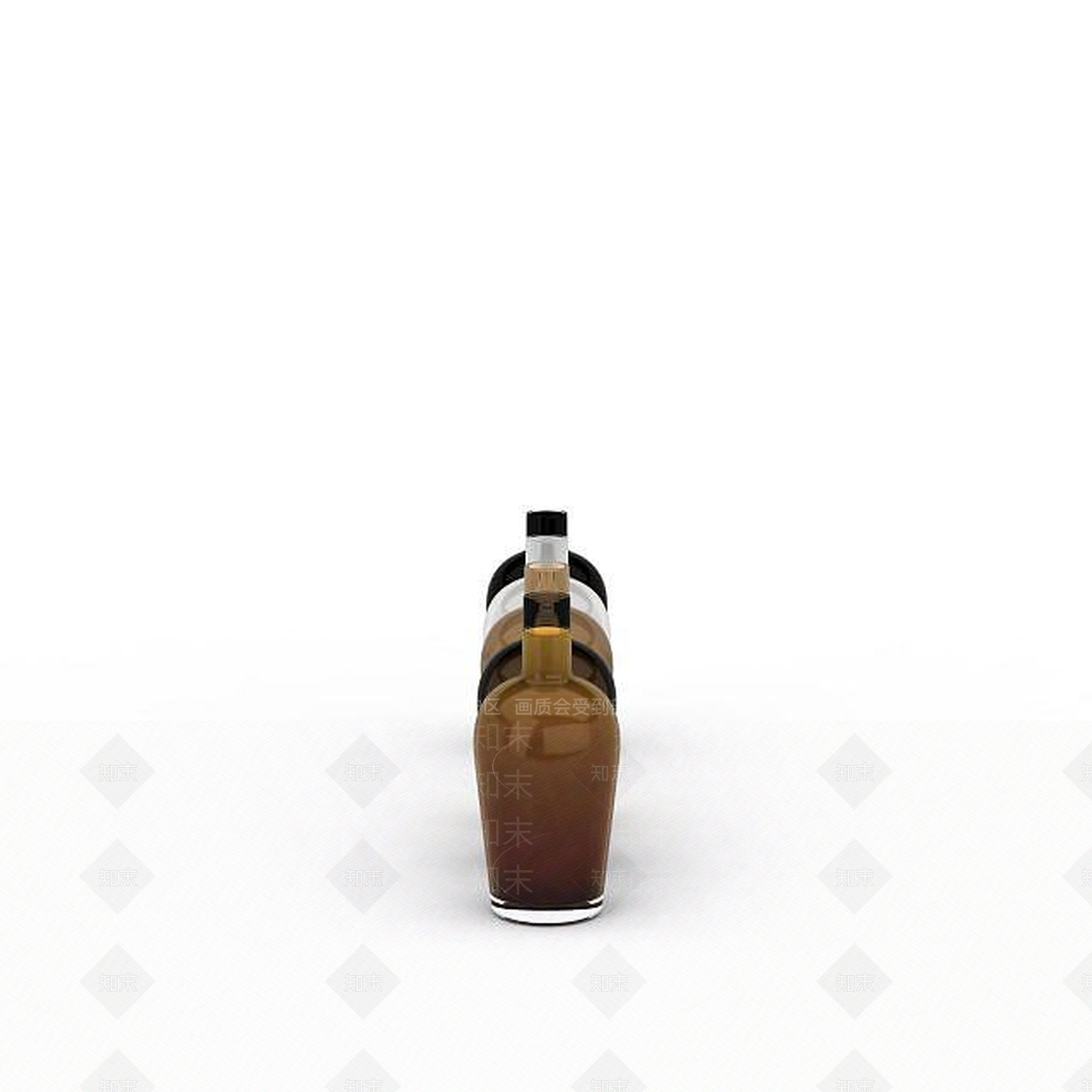 现代酒瓶陈设品3D模型下载【ID:1199031036】