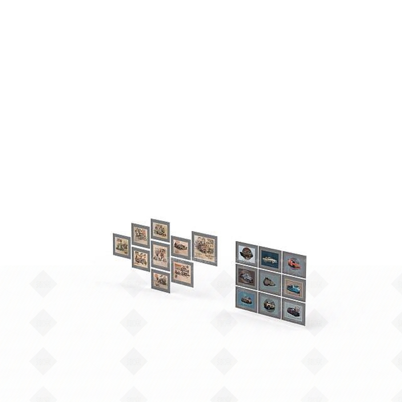 现代墙面装饰品3D模型下载【ID:1199031326】