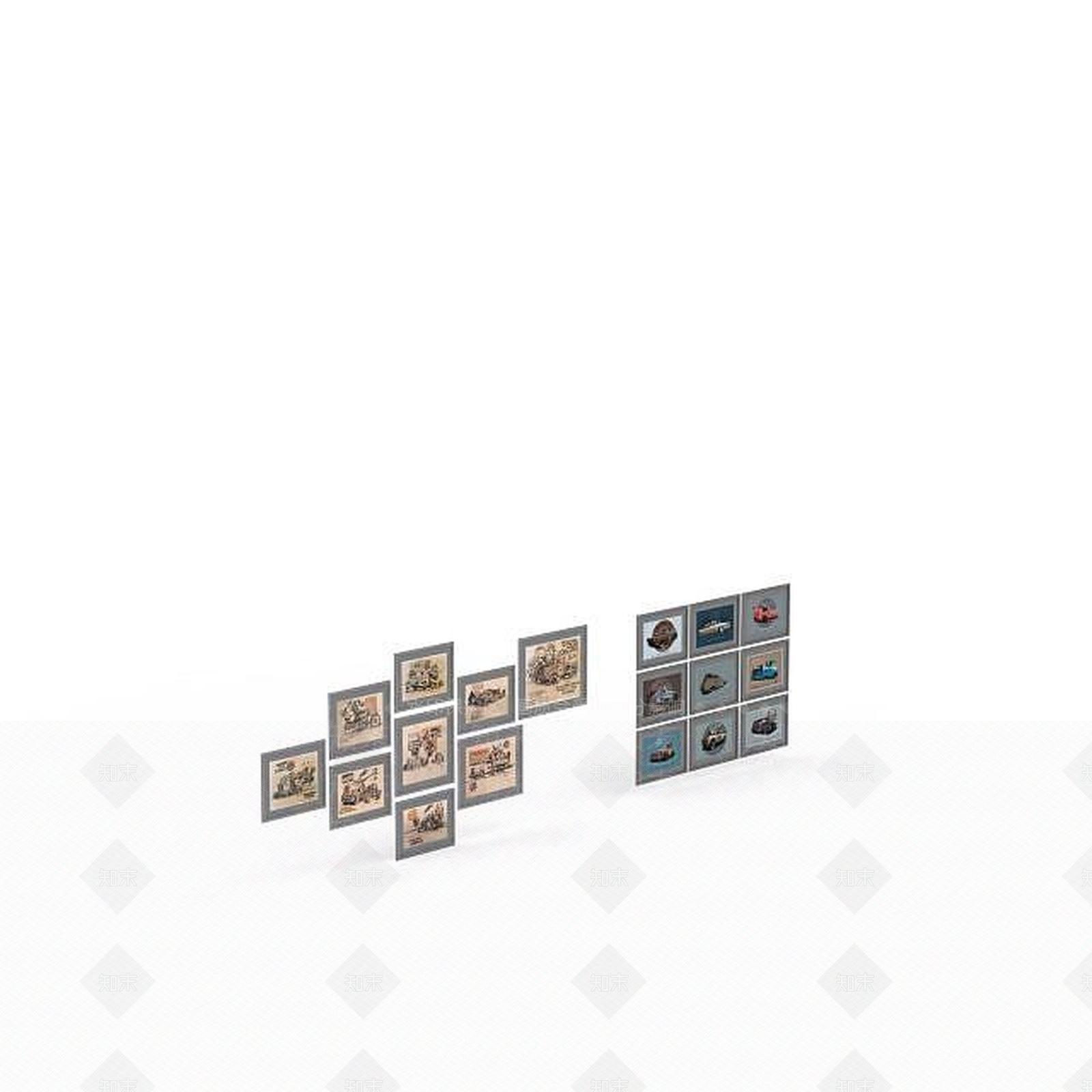 现代墙面装饰品3D模型下载【ID:1199031326】