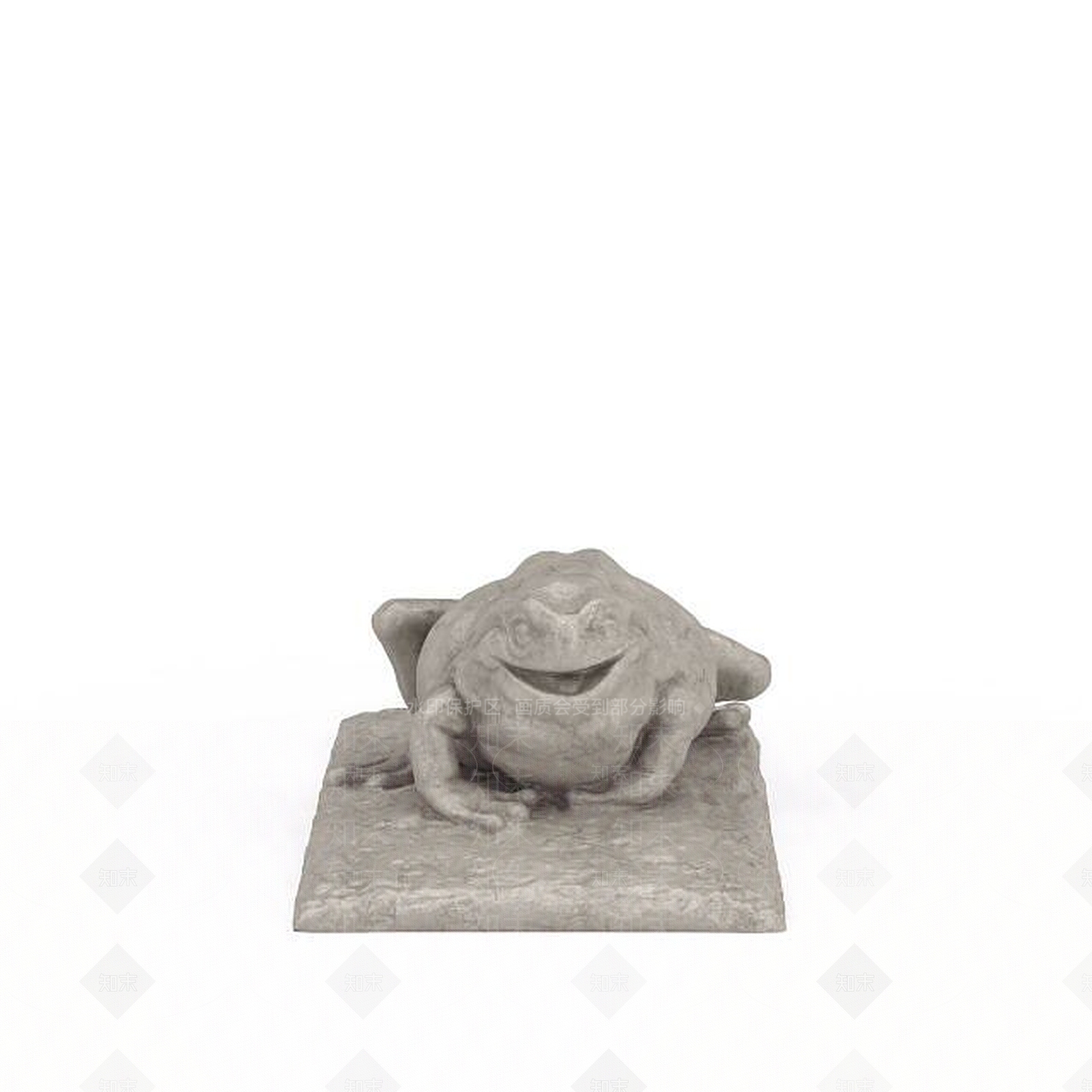 现代蟾蜍装饰品3D模型下载【ID:1199033070】