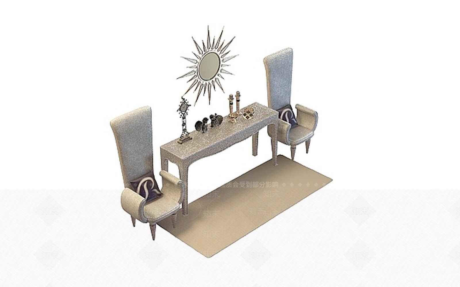现代休闲沙发桌椅3D模型下载【ID:1199033123】
