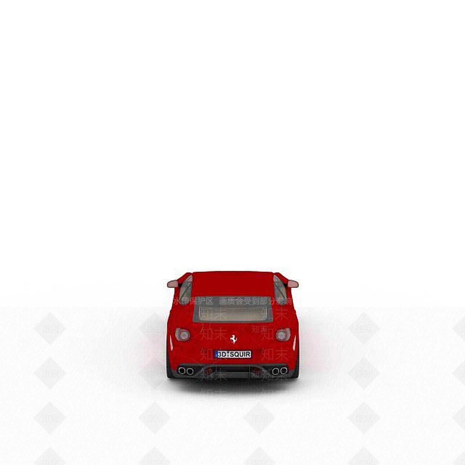 现代红色双排坐轿车3D模型下载【ID:1199033720】