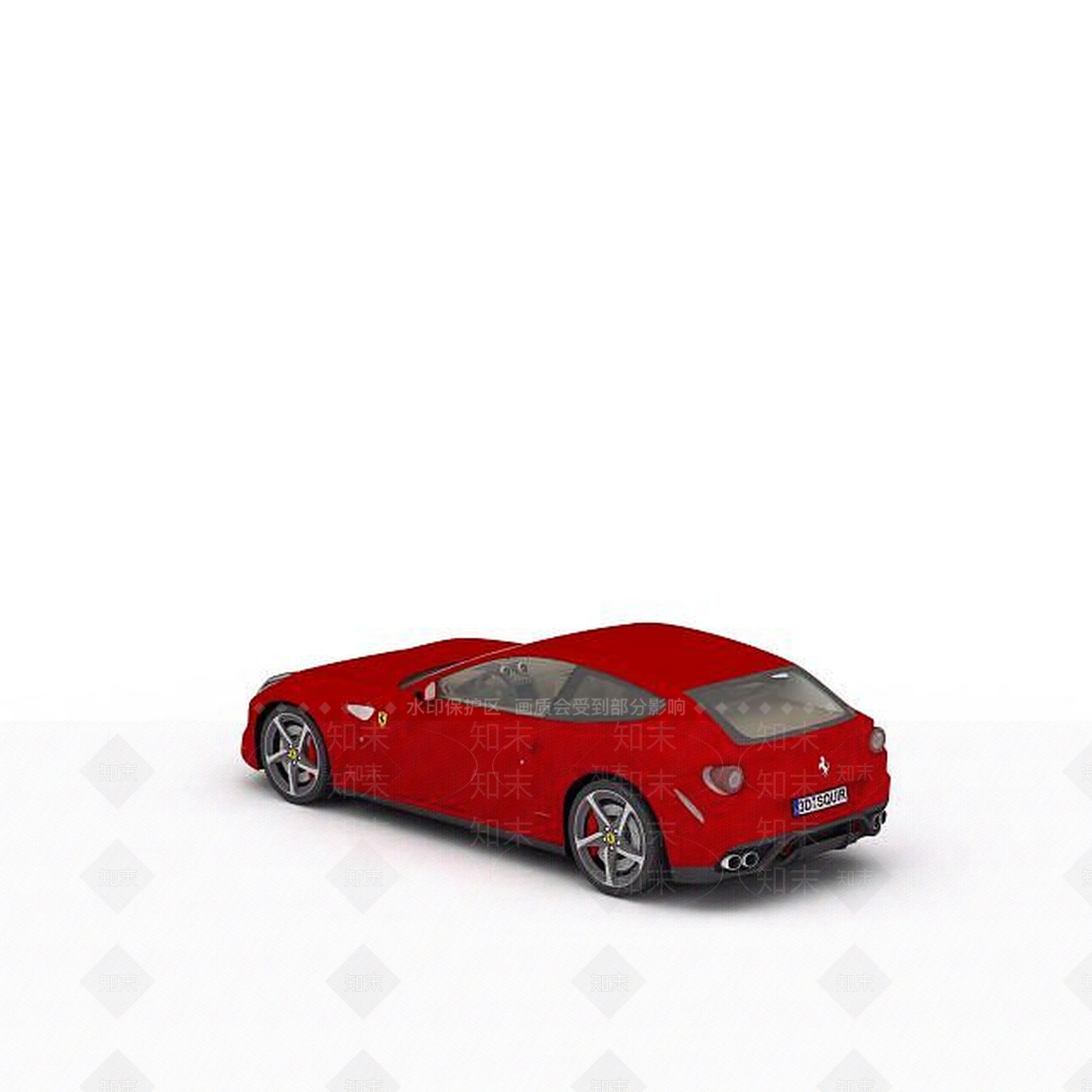 现代红色双排坐轿车3D模型下载【ID:1199033720】