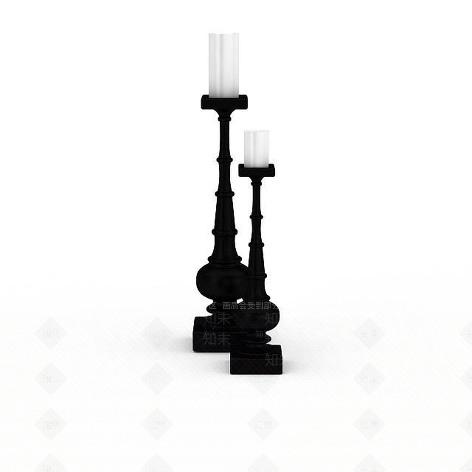 现代蜡烛3D模型下载【ID:1199035468】