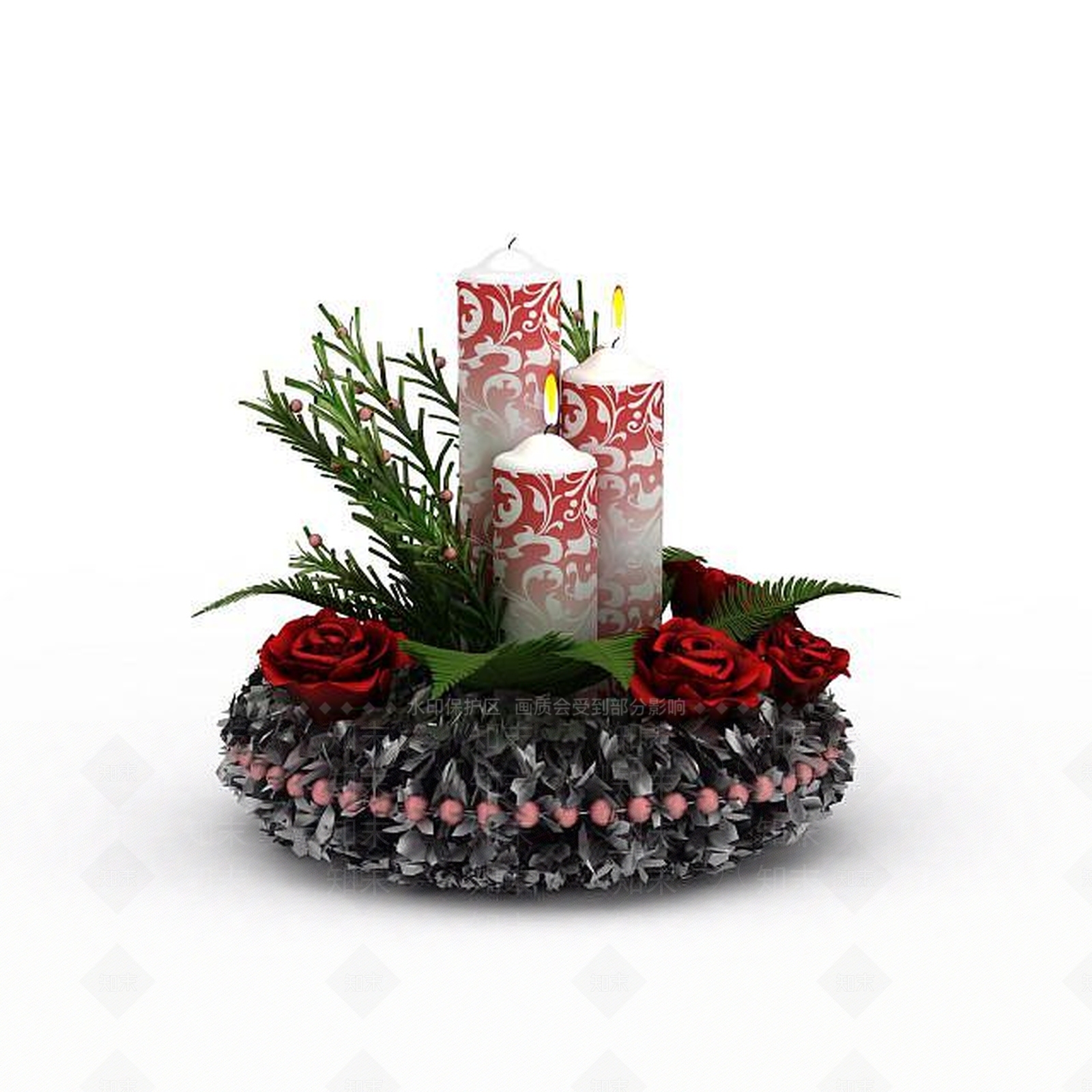 现代装饰蜡烛3D模型下载【ID:1199035884】
