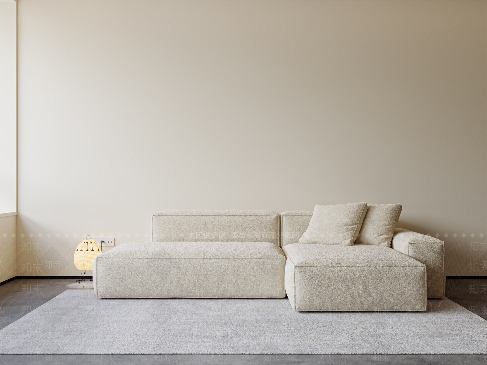 现代L型沙发SU模型下载【ID:1199036305】