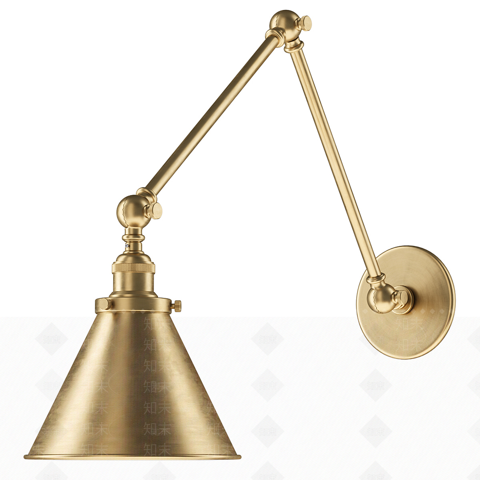 轻奢美式壁灯3D模型下载【ID:1199038903】