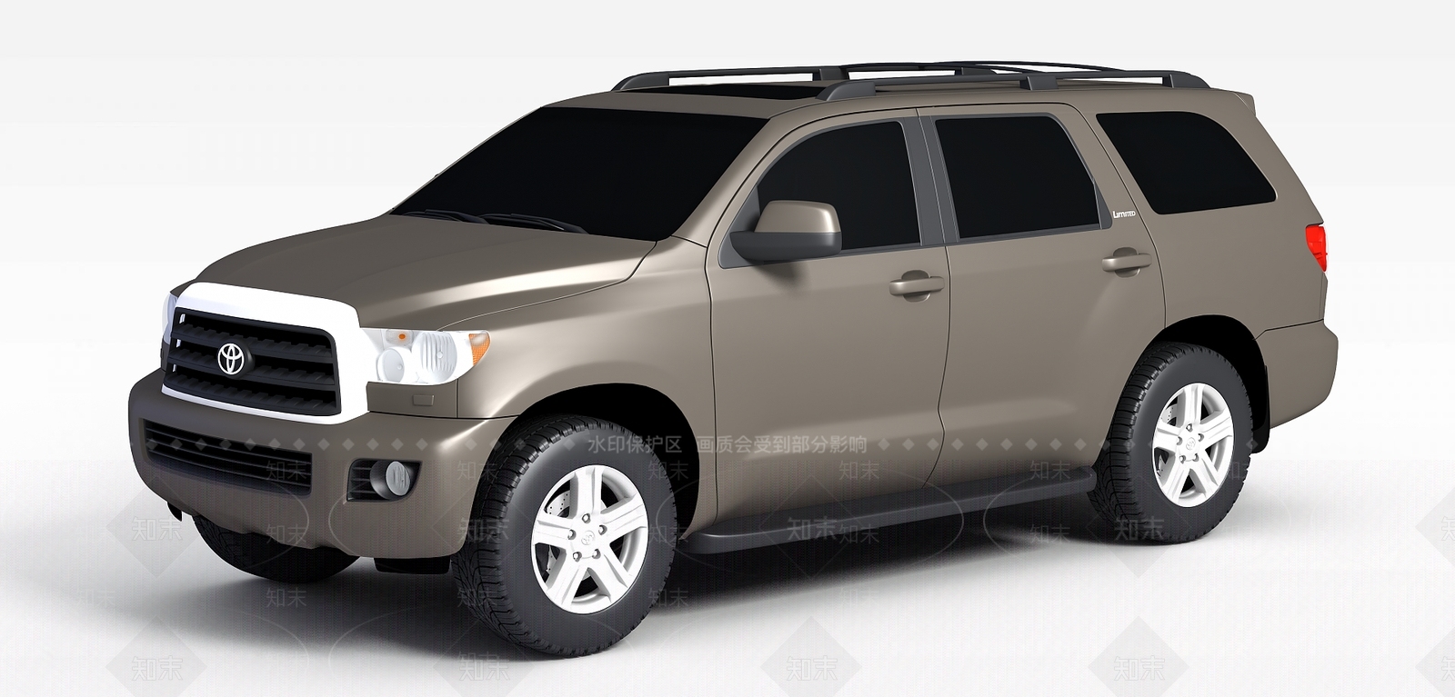 现代棕色丰田汽车3D模型下载【ID:1199041368】