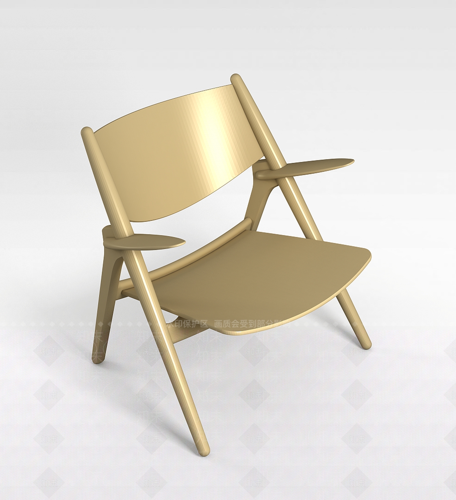 现代折叠式椅子3D模型下载【ID:1199043140】
