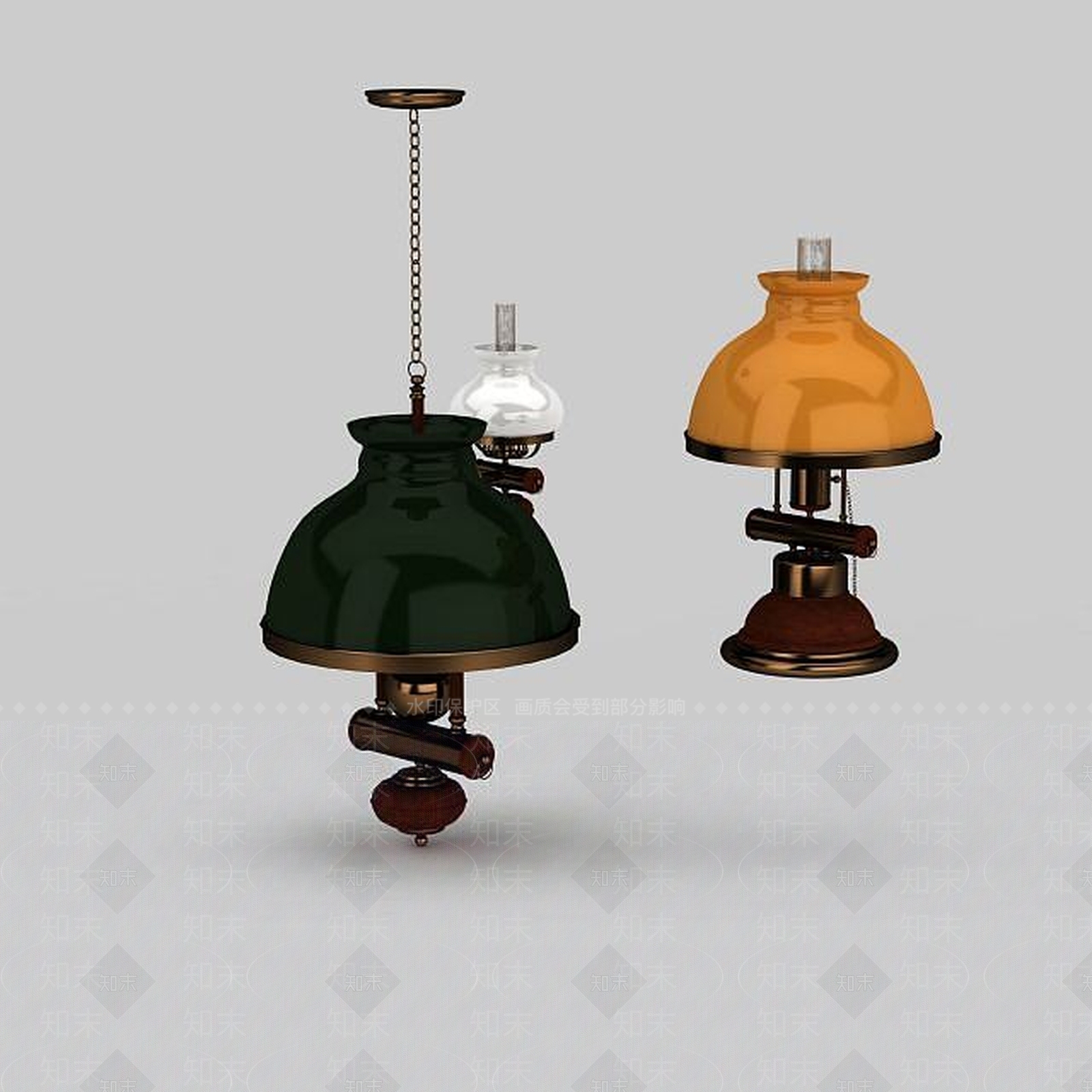 现代铁艺吊灯3D模型下载【ID:1199043838】