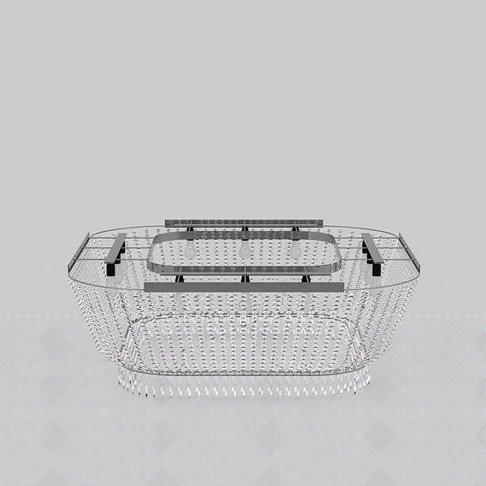 现代圆形水晶吊灯3D模型下载【ID:1199043911】