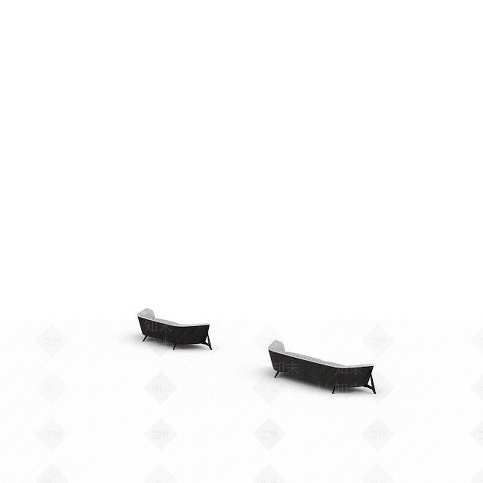 现代简约双人沙发3D模型下载【ID:1199044485】