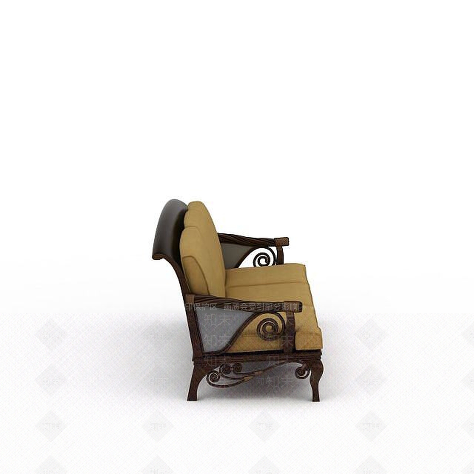 中式多人中式沙发椅3D模型下载【ID:1199045382】