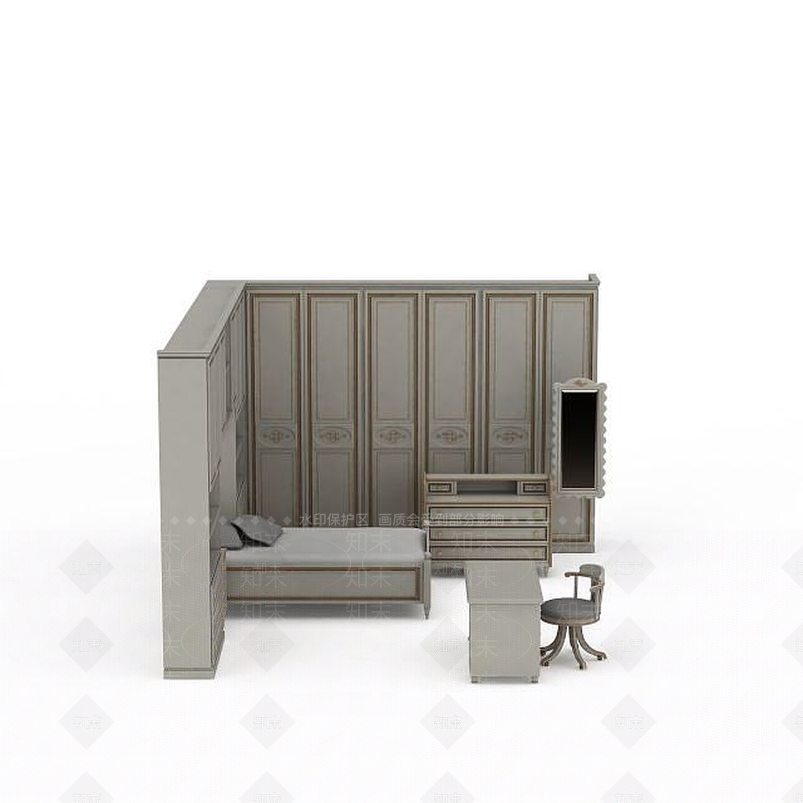 现代室内家具组合3D模型下载【ID:1199046686】