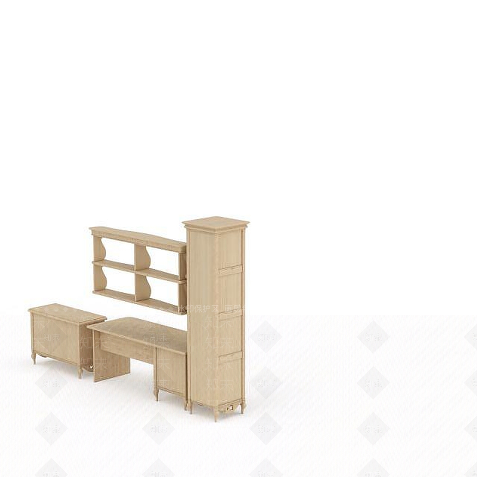 现代简约风格桌子3D模型下载【ID:1199046904】