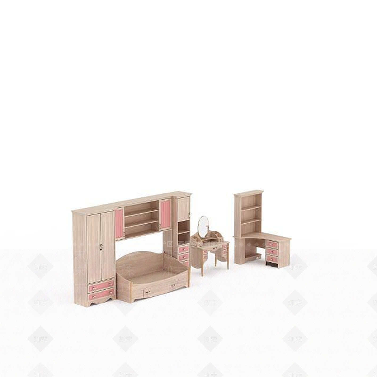 现代简约桌椅组合3D模型下载【ID:1199047061】