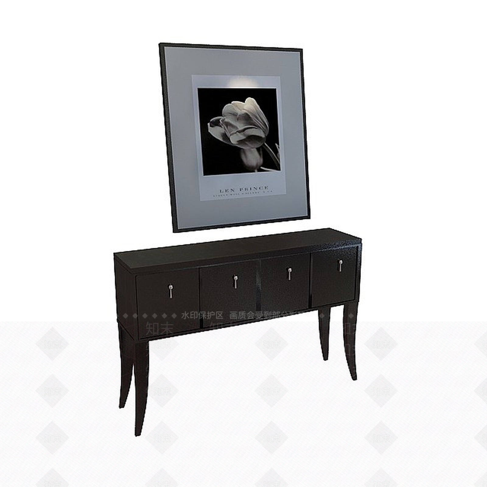 欧式古典欧式边柜3D模型下载【ID:1199047579】