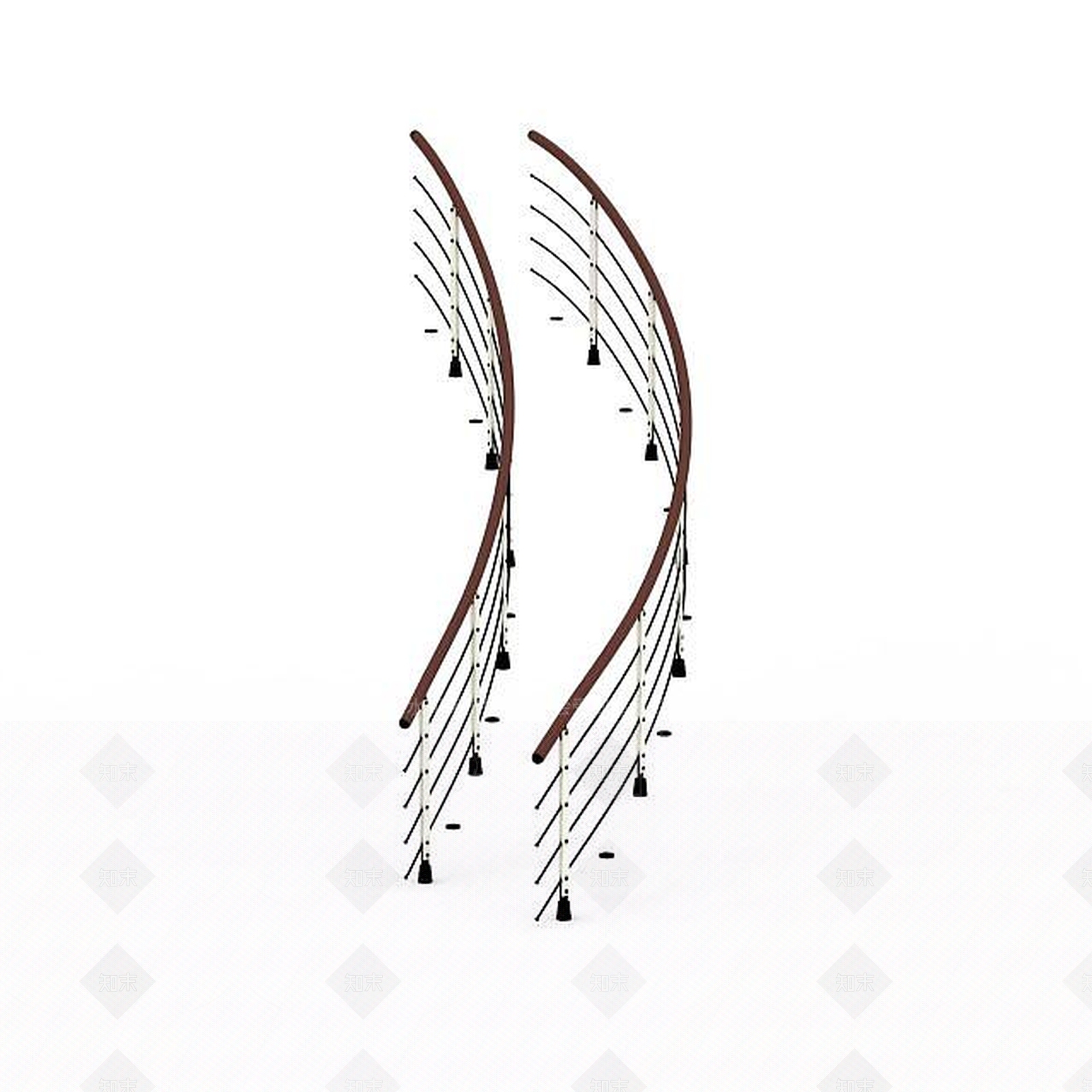 现代楼梯扶手3D模型下载【ID:1199049140】