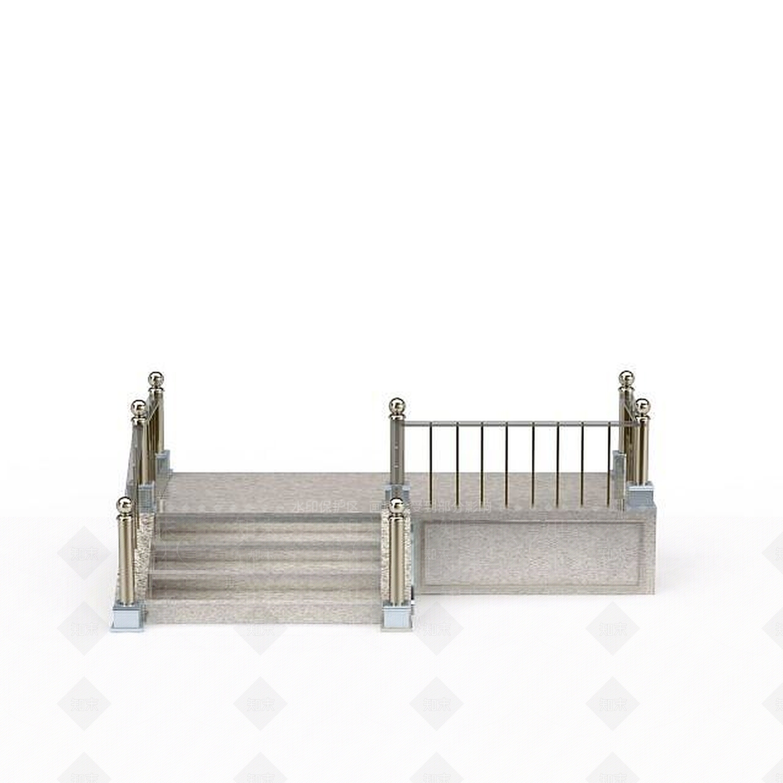 现代室外楼梯3D模型下载【ID:1199049287】