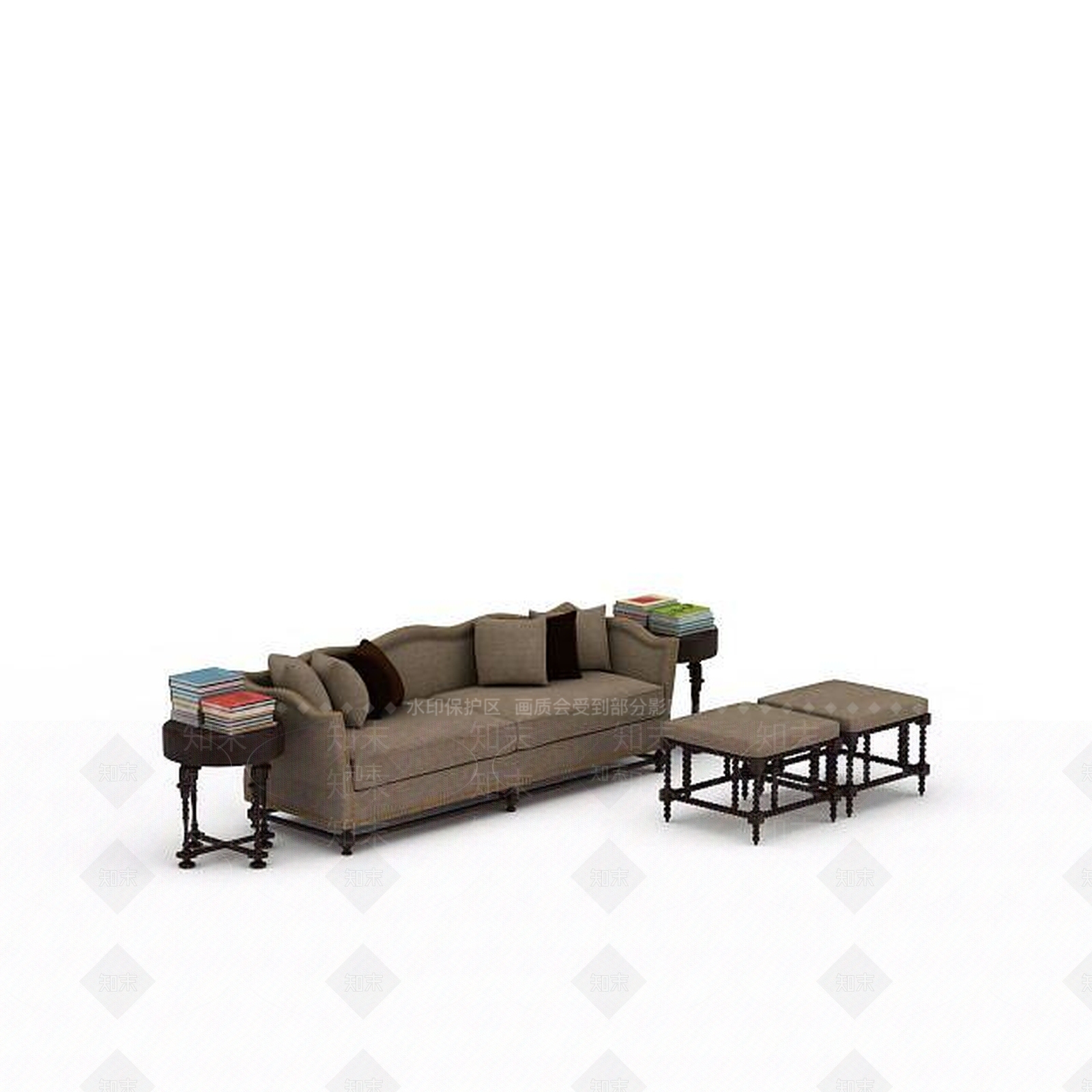 现代简约沙发3D模型下载【ID:1199054325】