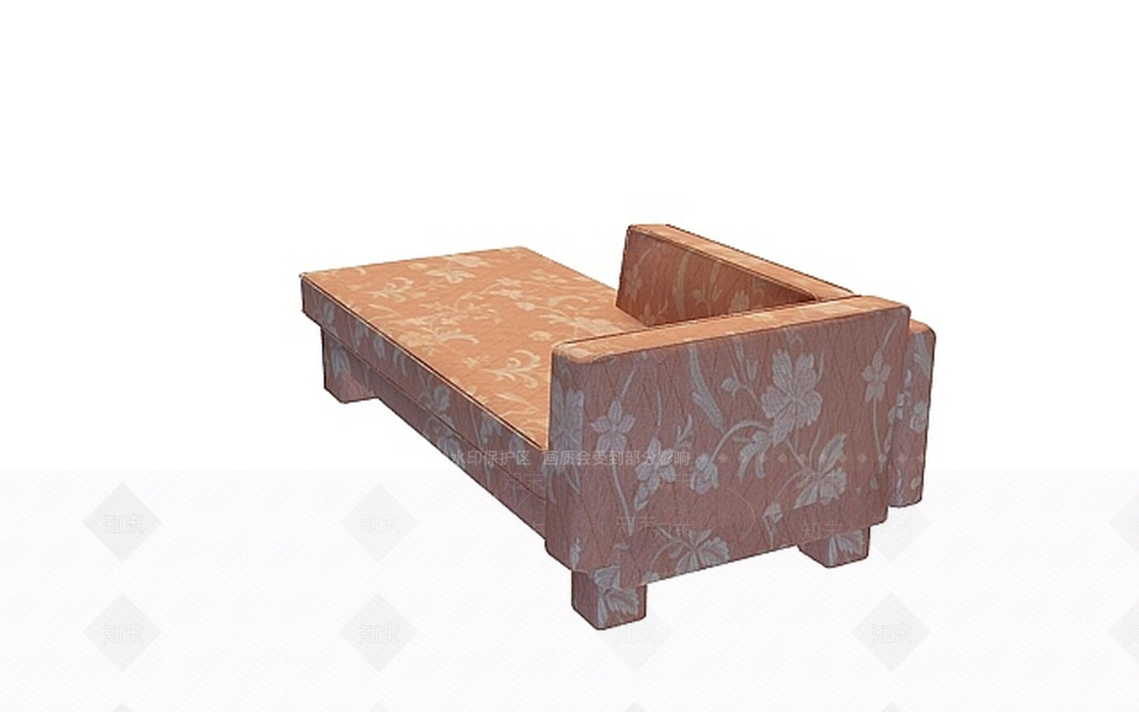 现代布艺双人沙发3D模型下载【ID:1199057127】