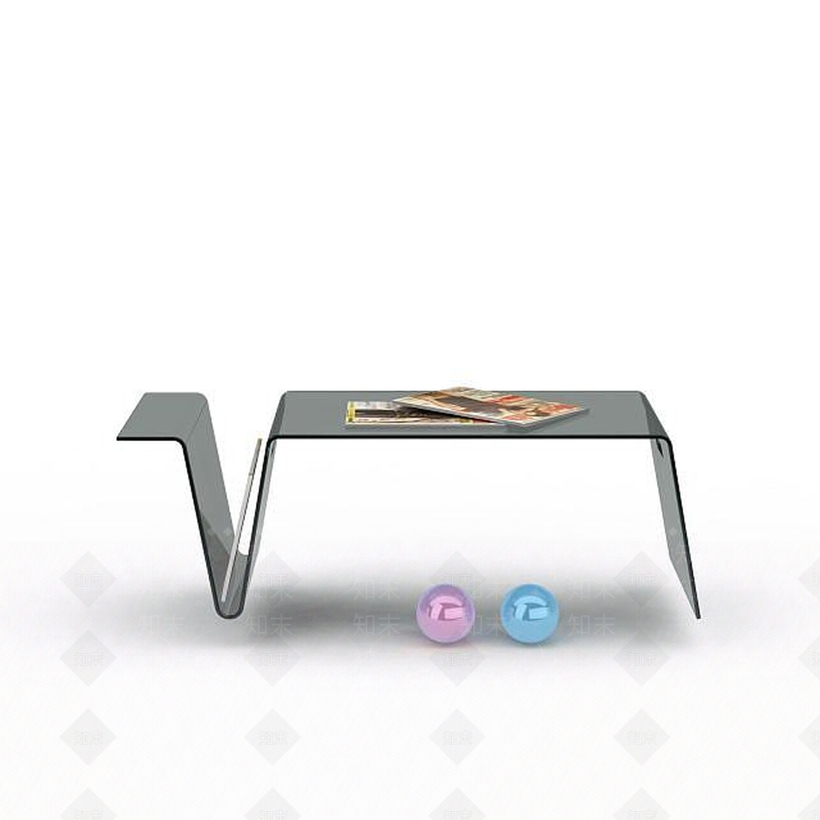 现代创意玻璃桌子3D模型下载【ID:1199062123】