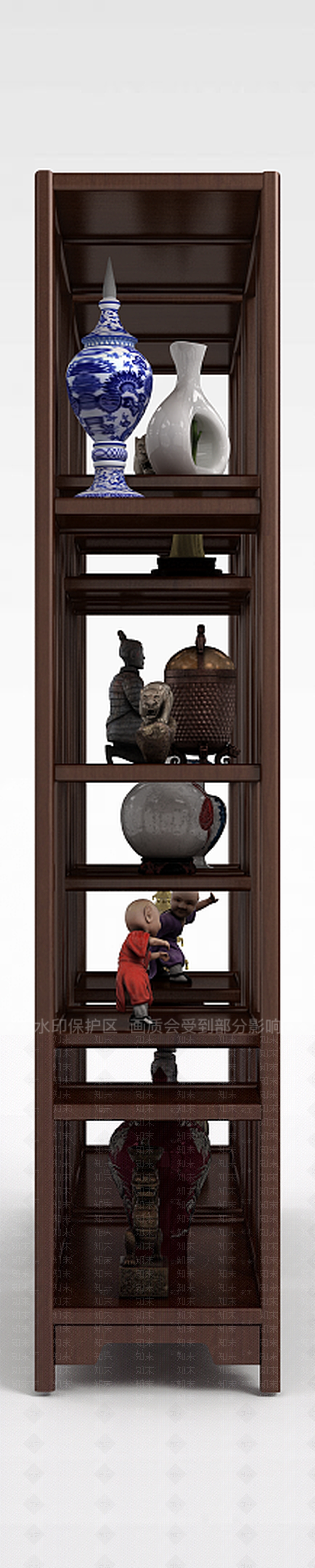 中式博古架3D模型下载【ID:1199062798】
