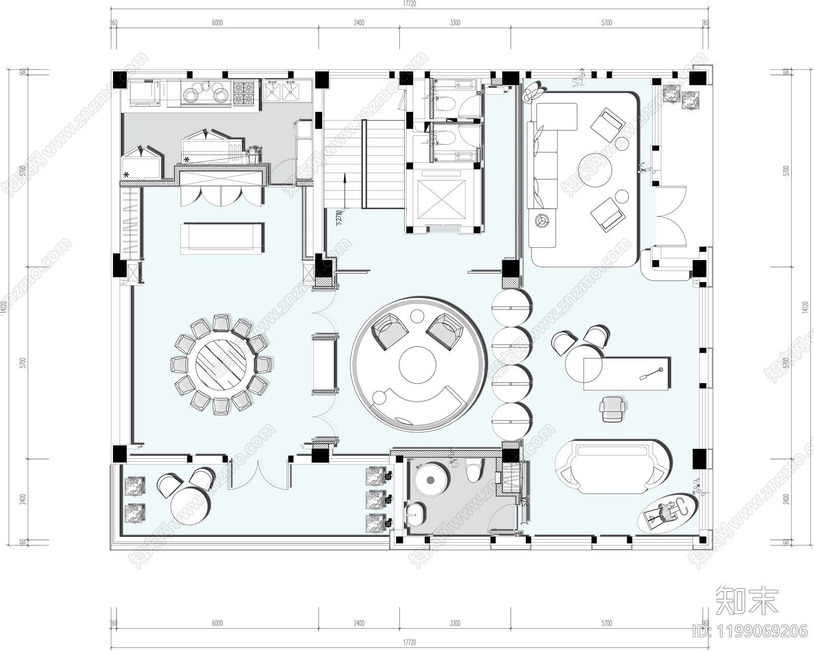 现代工作室施工图下载【ID:1199069206】
