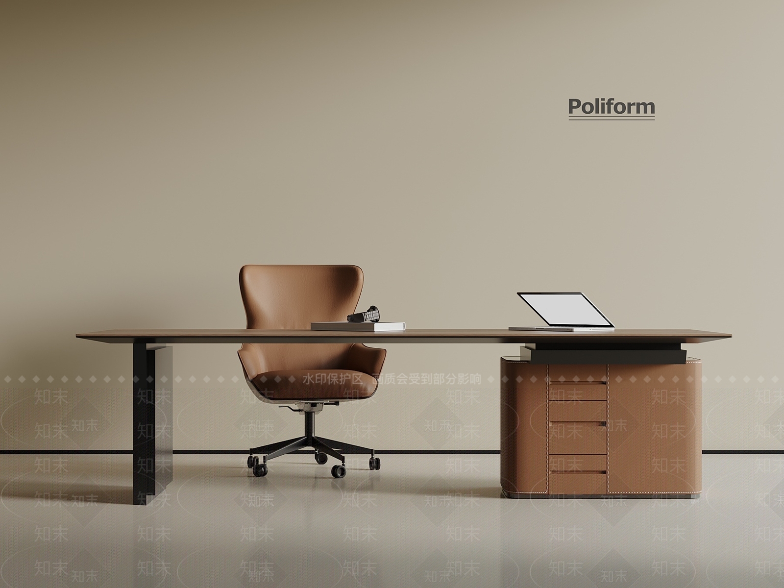 现代办公桌椅3D模型下载【ID:1199069214】