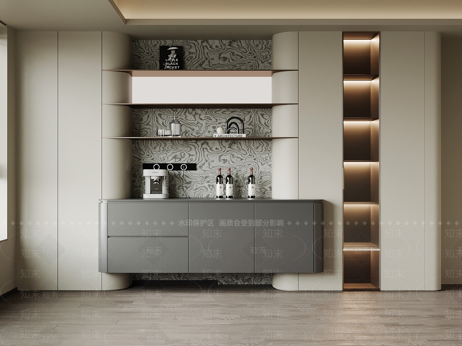 现代酒柜SU模型下载【ID:1199072971】