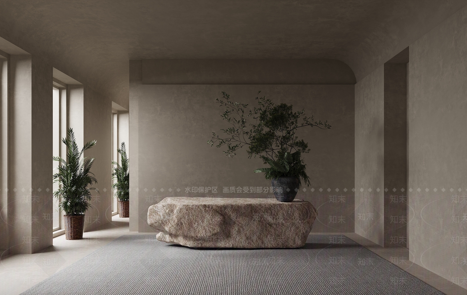 禅意侘寂花艺3D模型下载【ID:1199074006】_知末3d模型网