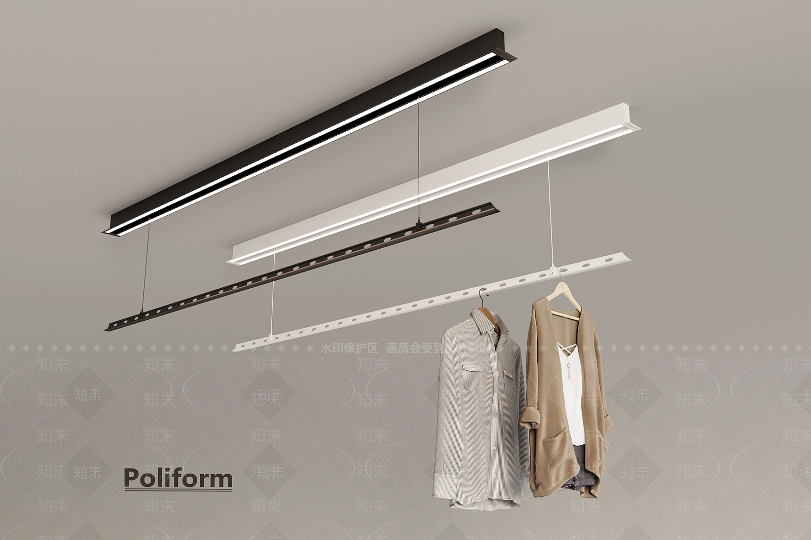 晾衣架3D模型下载【ID:1199074972】