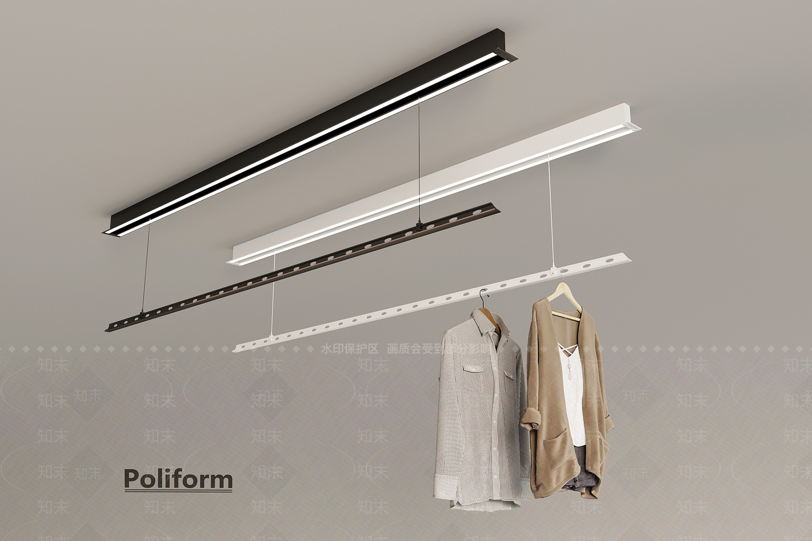 晾衣架SU模型下载【ID:1199075097】