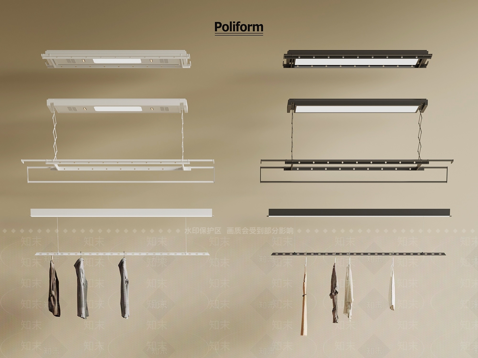 晾衣架SU模型下载【ID:1199075480】