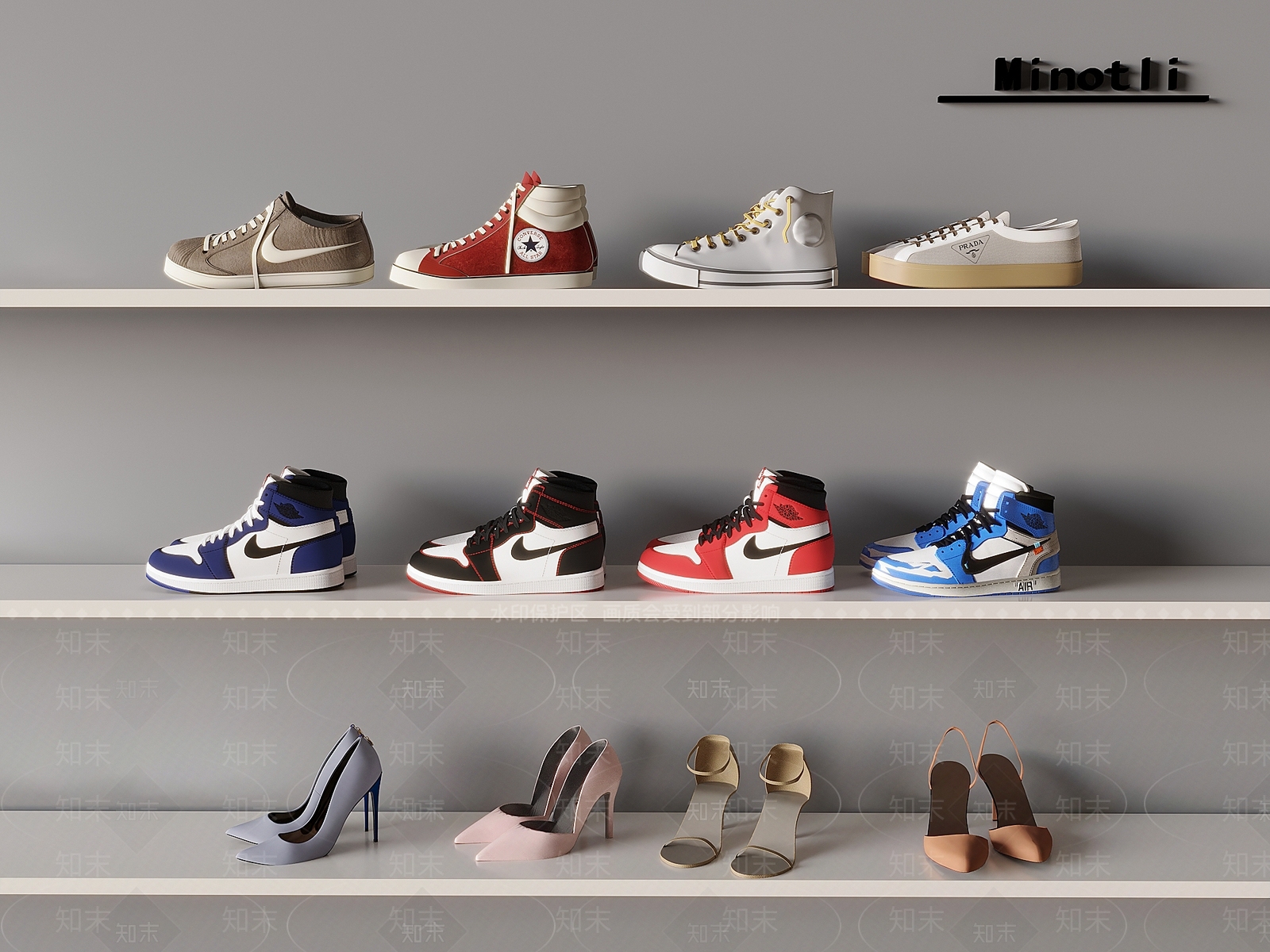 鞋子3D模型下载【ID:1199076557】