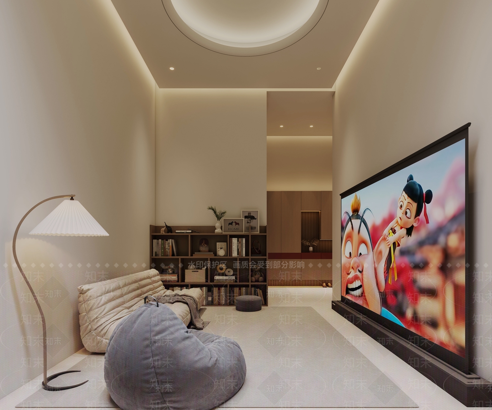 现代极简影音室3D模型下载【ID:1199080885】