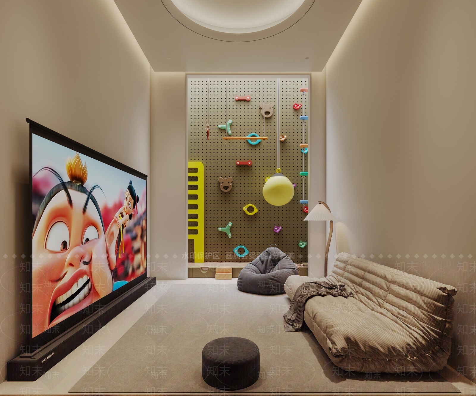 现代极简影音室3D模型下载【ID:1199080885】