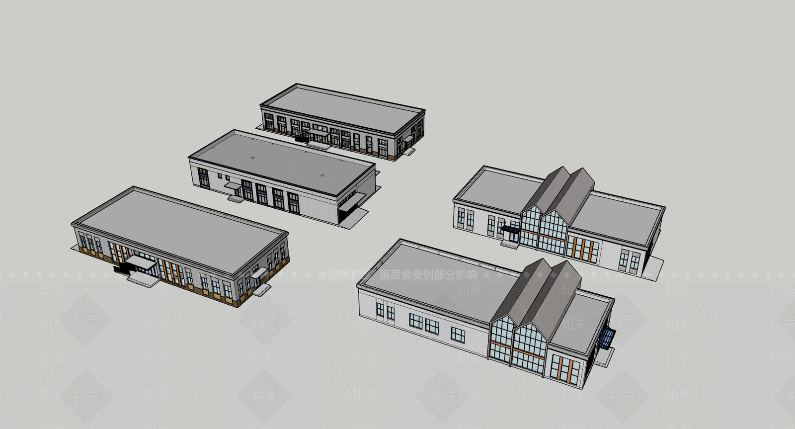 现代小公建SU模型下载【ID:1199083380】