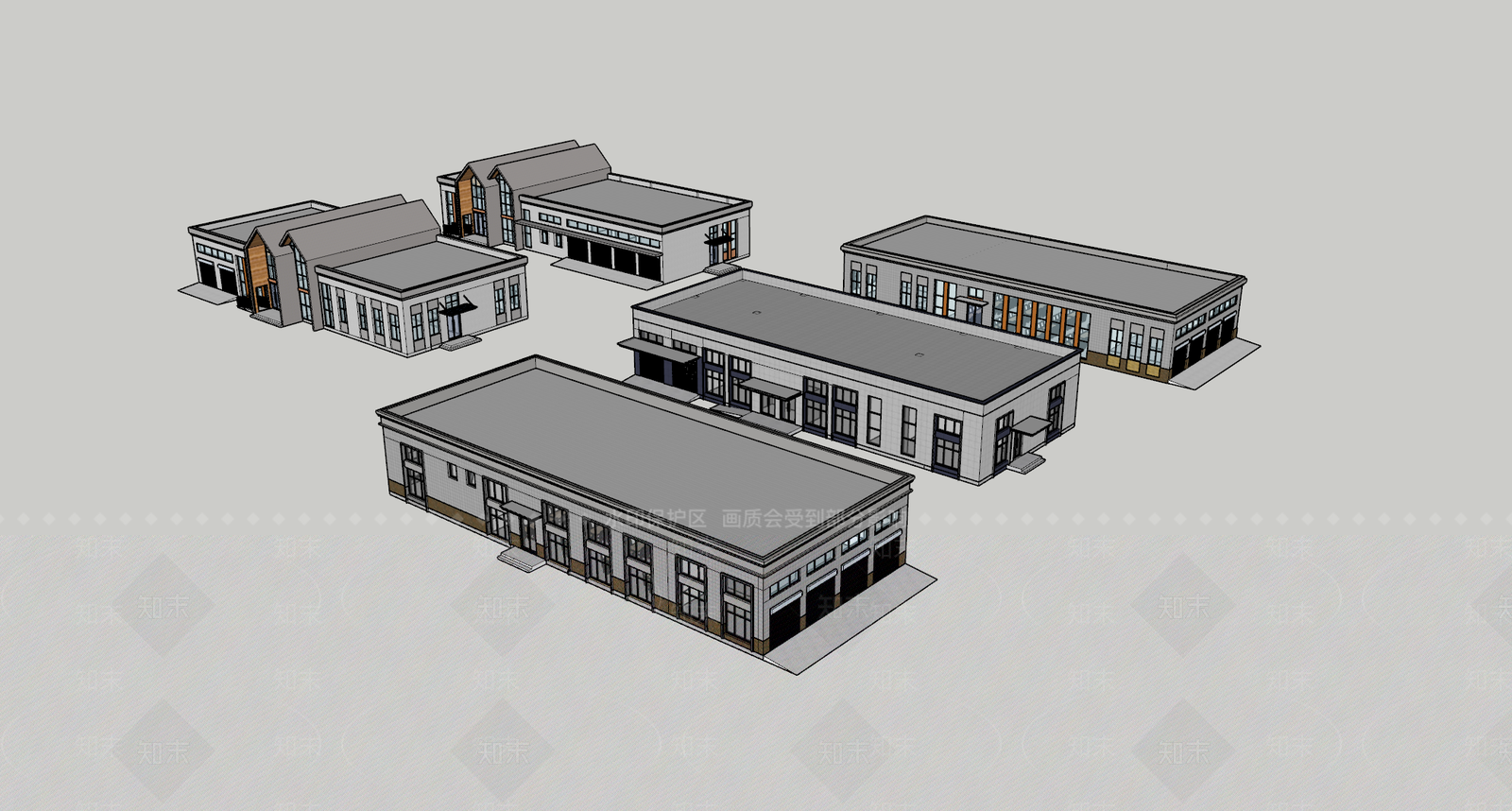 现代小公建SU模型下载【ID:1199083380】