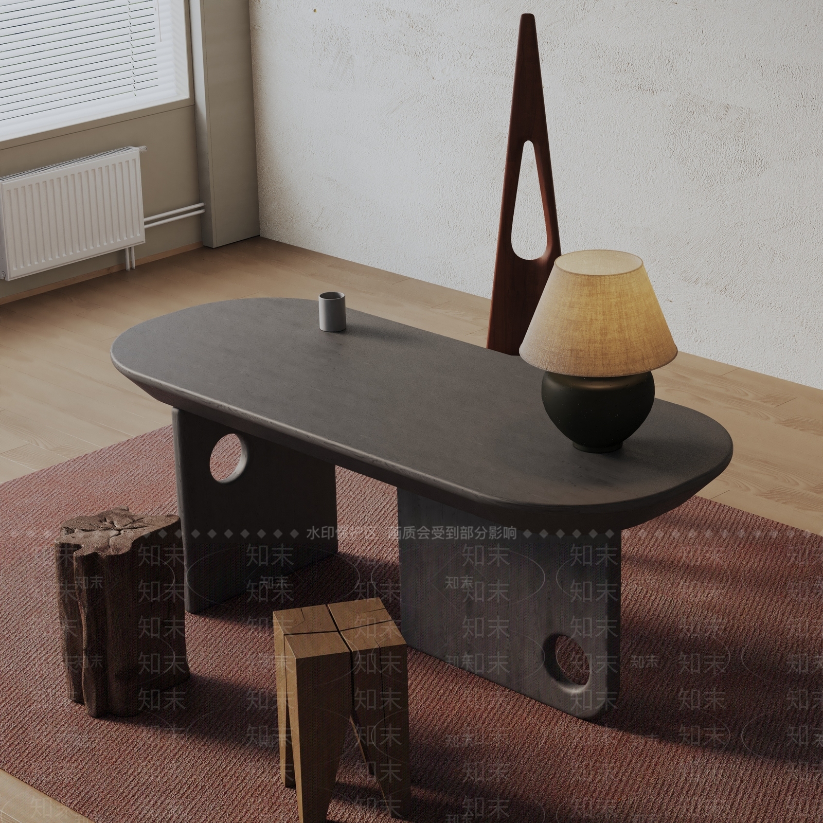 现代书桌3D模型下载【ID:1199088786】