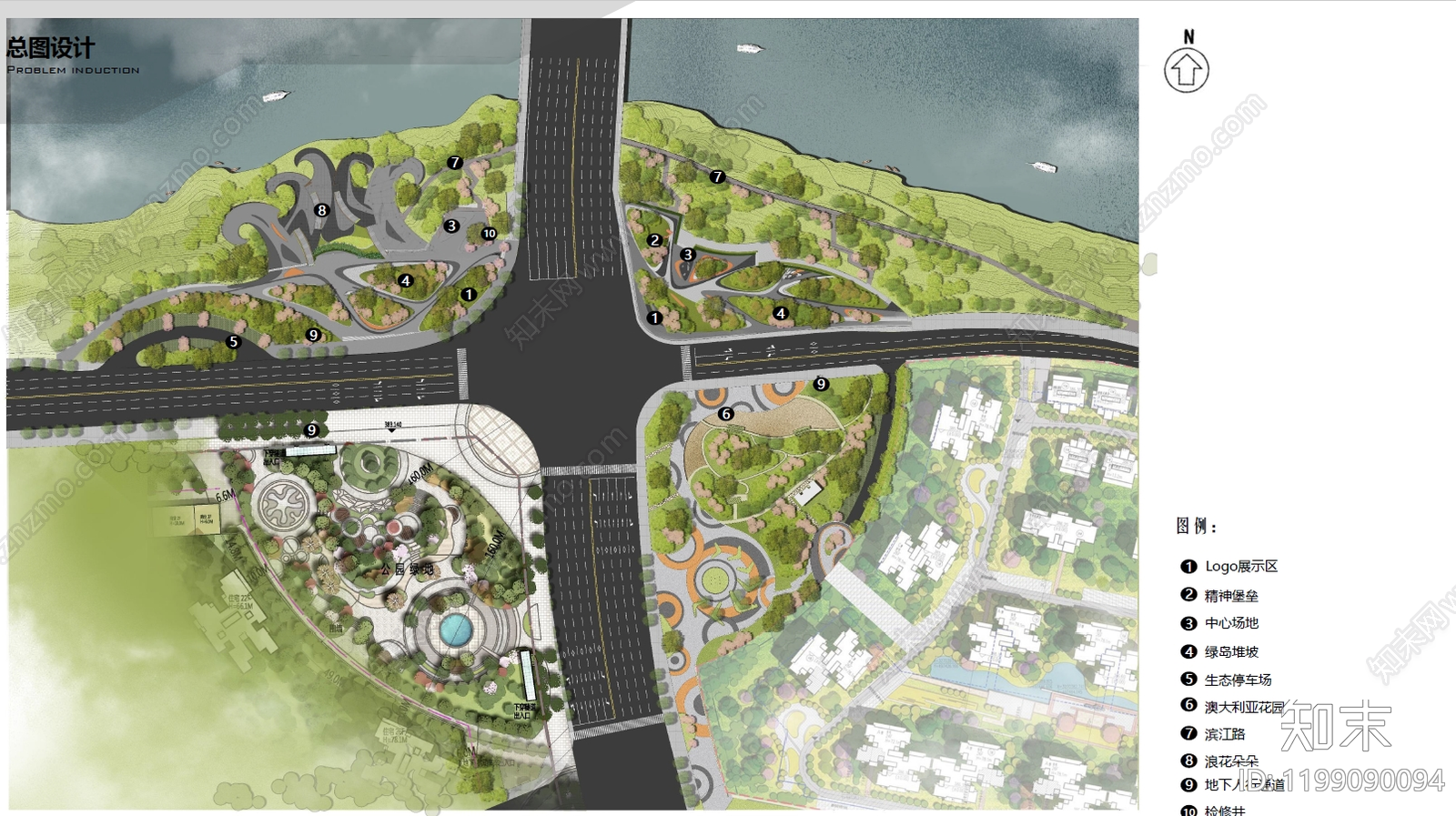 简约现代休闲娱乐广场景观下载【ID:1199090094】