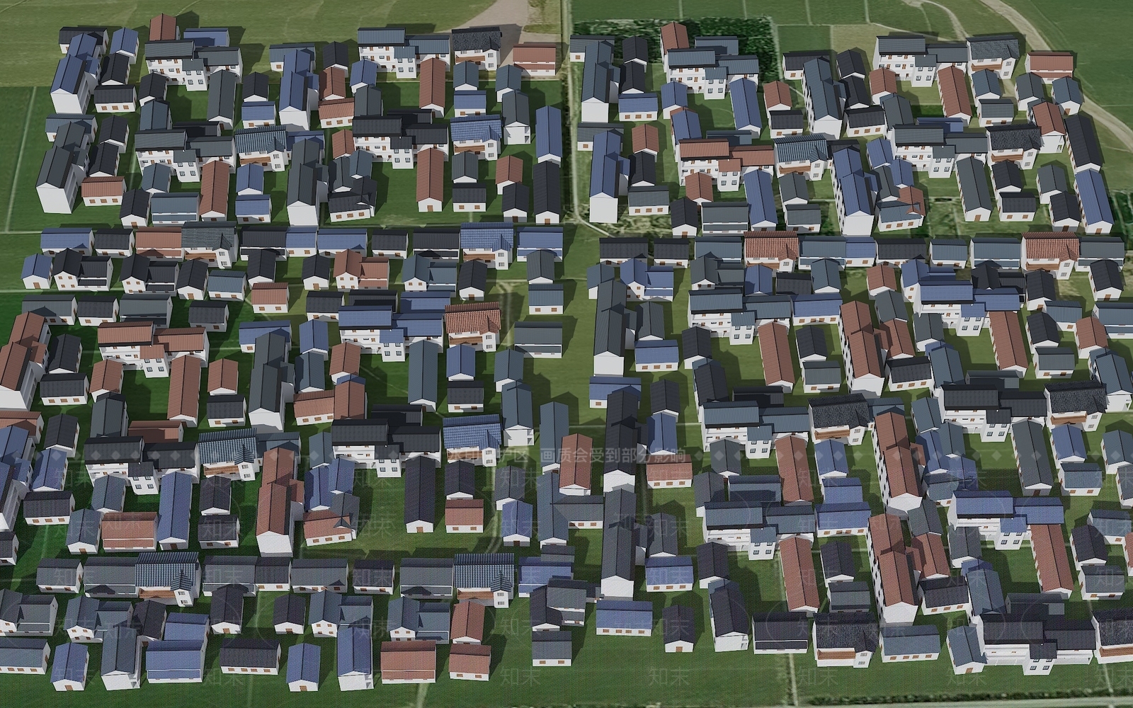 新中式乡村民房SU模型下载【ID:1199094410】