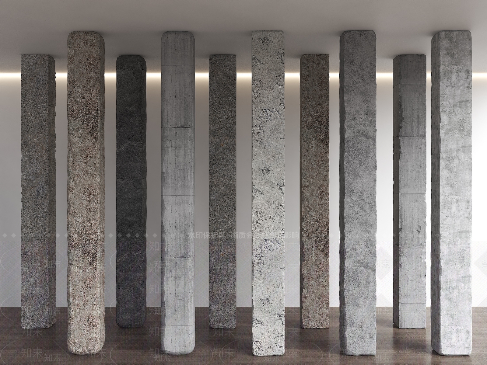 现代景观柱SU模型下载【ID:1199094607】
